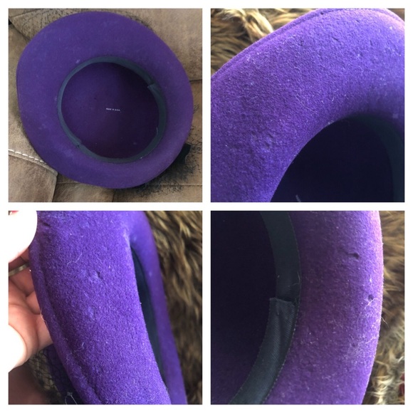 Vintage Purple and Black Wool Hat - Picture 6 of 8